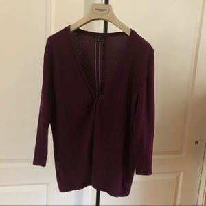 Ann Taylor lightweight cardigan burgundy plum
